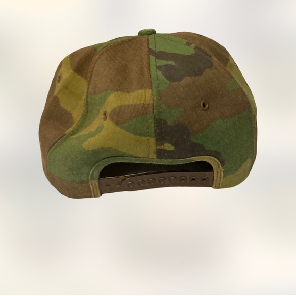 VTG 1980s k brand camo made in usa trucker SnapBack fusillade 2000 solution hat - Picture 4 of 6